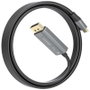 Aisens Cable Conversor Bidireccional USB-C a DisplayPort 8K@60Hz, 1.8m, Negro, Aluminio A109-0880